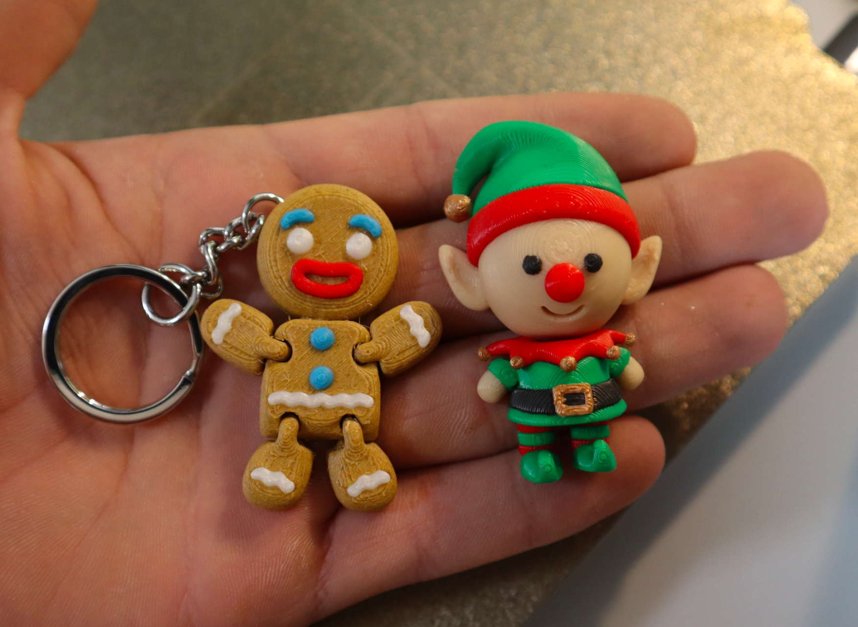 Gingerbread Adam Anahtarlık & Mini Noel Elf Figürü