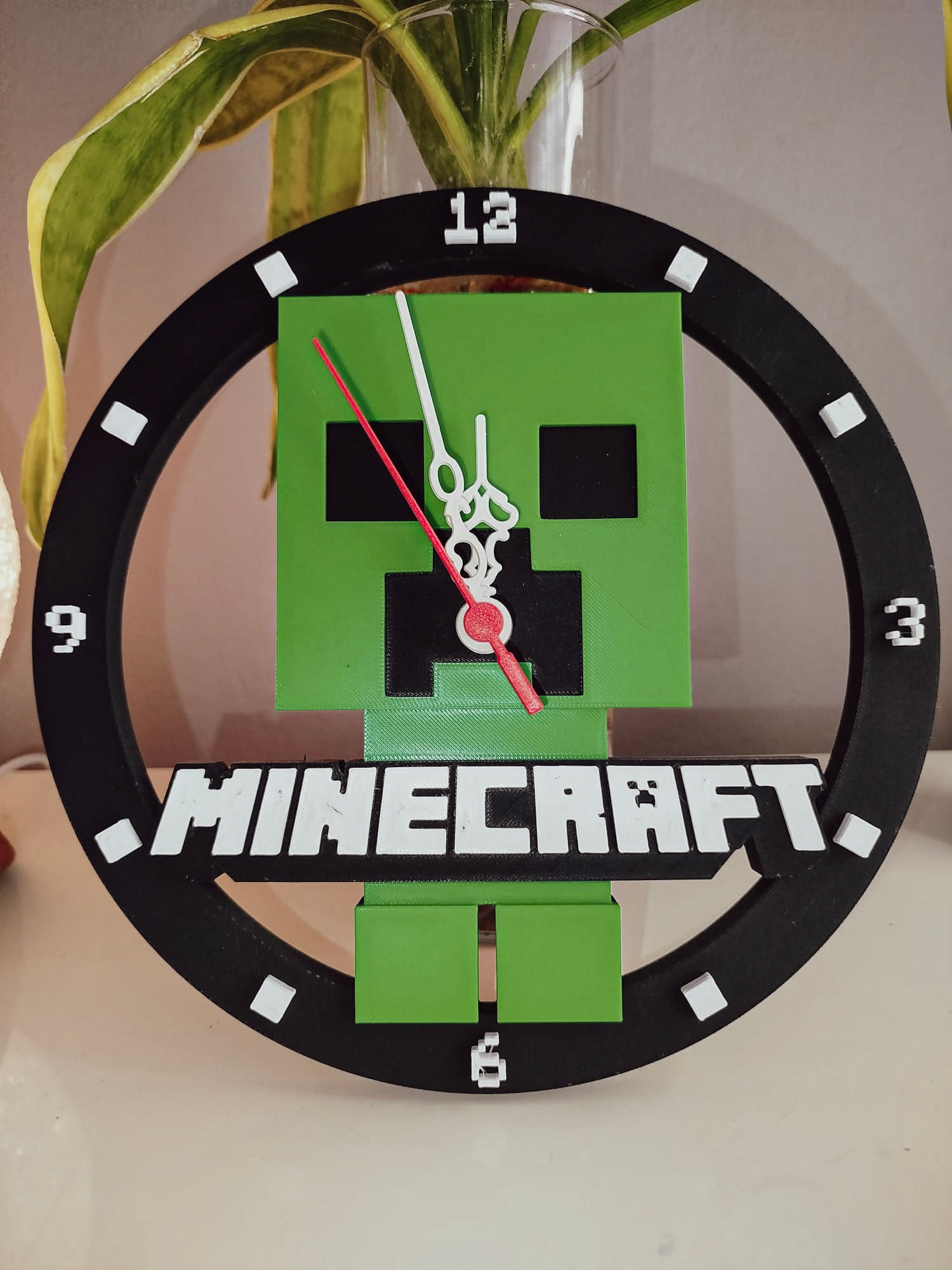 MINECRAFT CREEPER DUVAR SAATİ