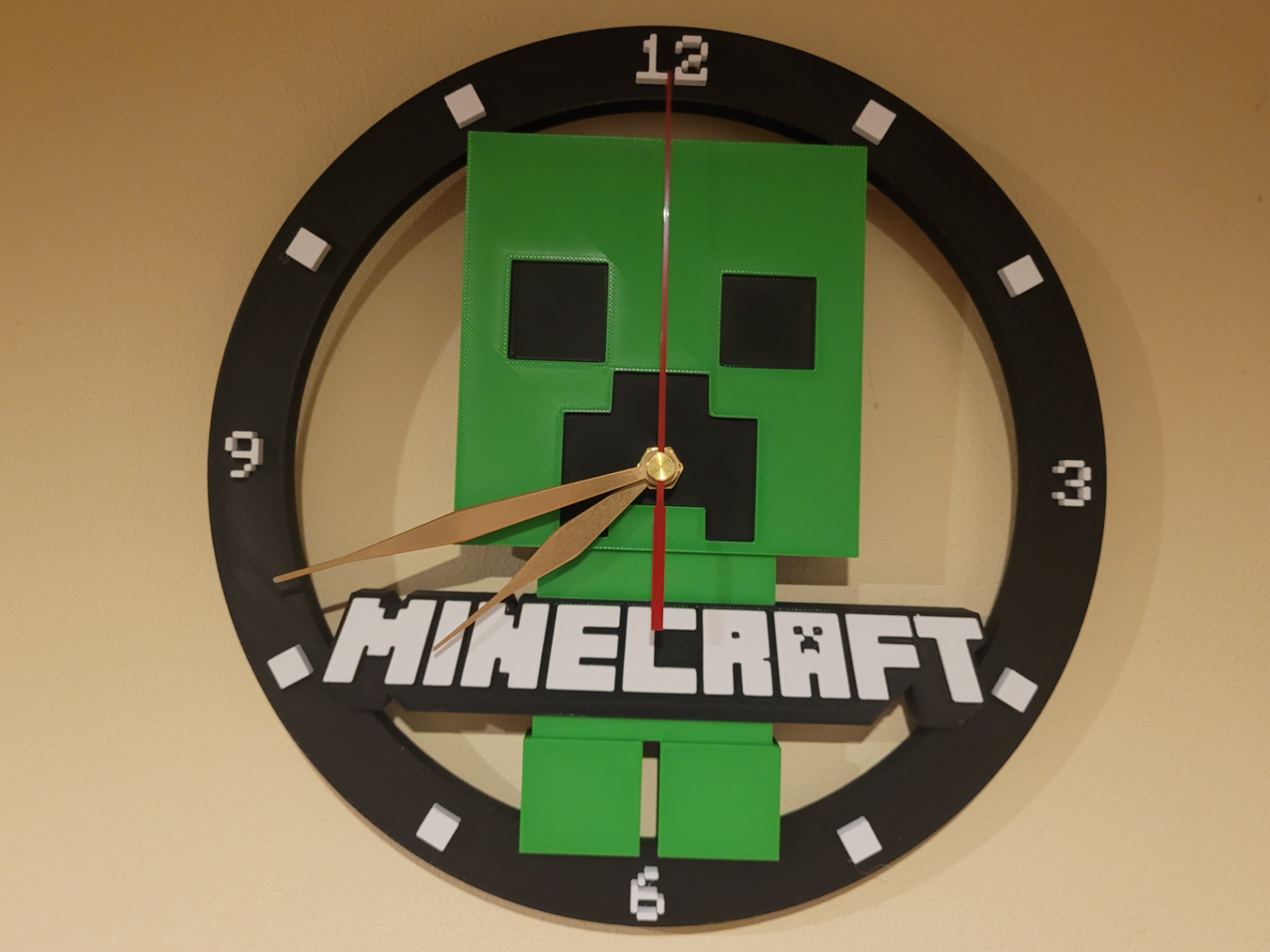 MINECRAFT CREEPER DUVAR SAATİ