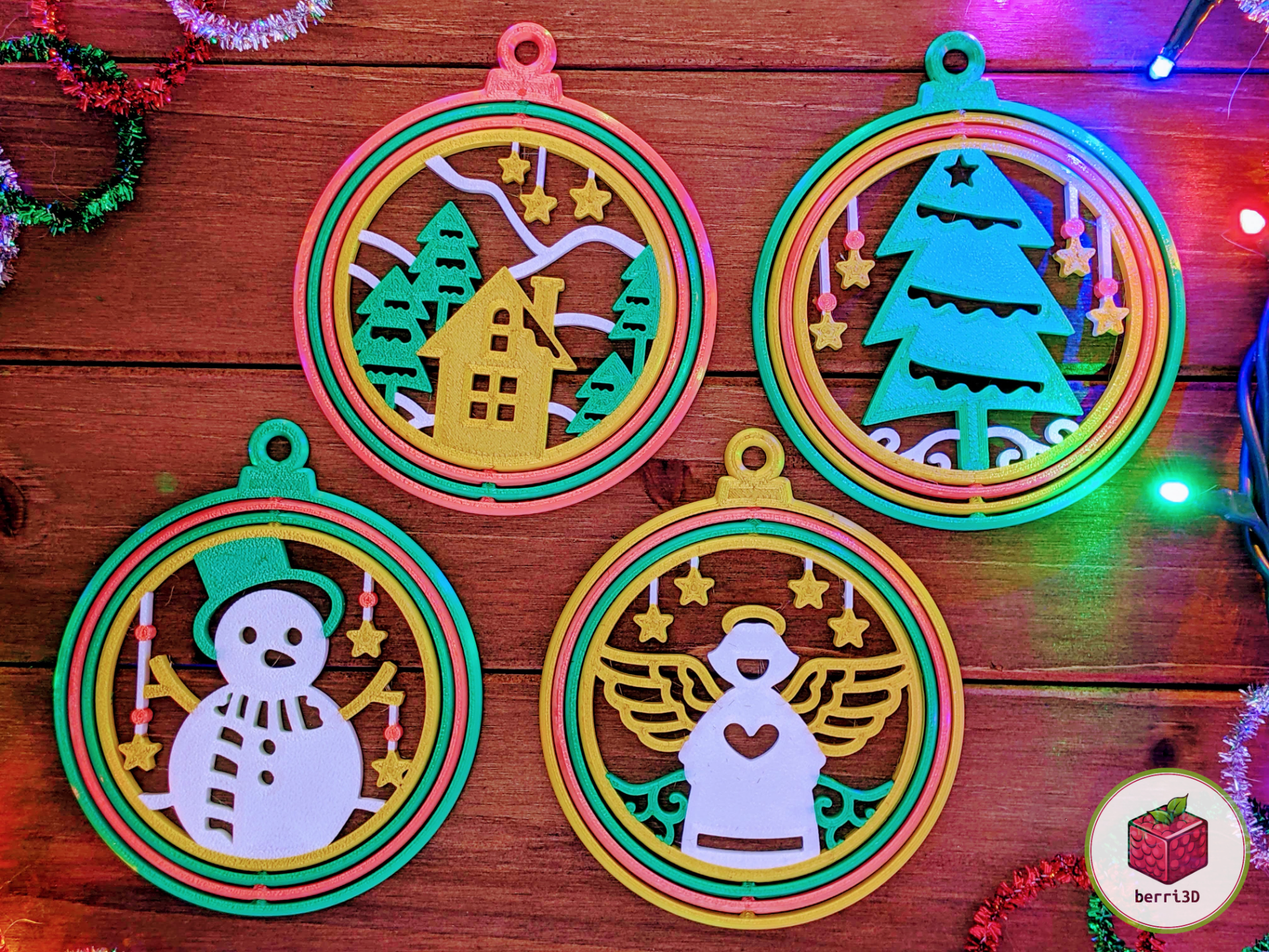 YILBAŞI AĞACI SÜSLERİ 4'LÜ SET